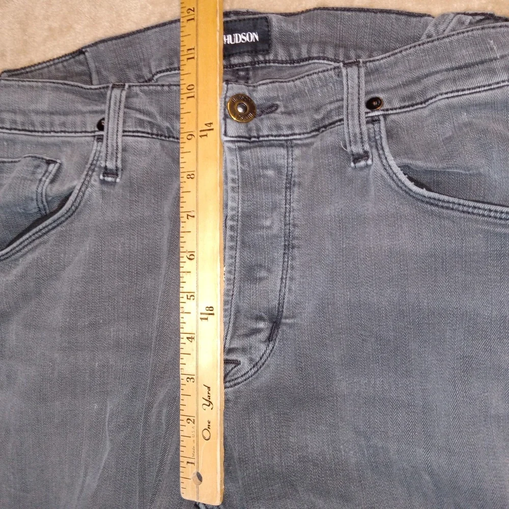 Hudson Men's Sartor Slouchy Skinny Button Fly Jeans Size 33x33 Black‎